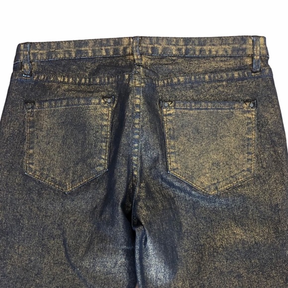 Club Monaco Sonica metallic waxed skinny jeans size 6 - Picture 7 of 9